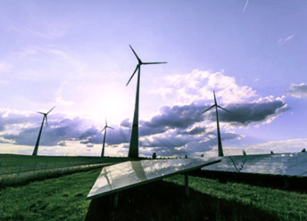 Sol- och vindkraftverk