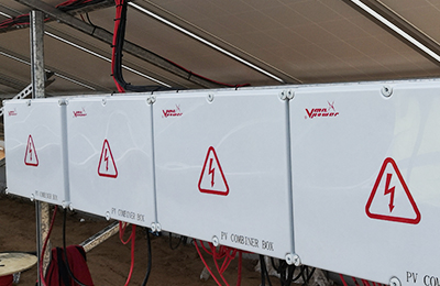 Solar array combiner box