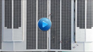 Working Aerial Video of Solar Cleaning Brush