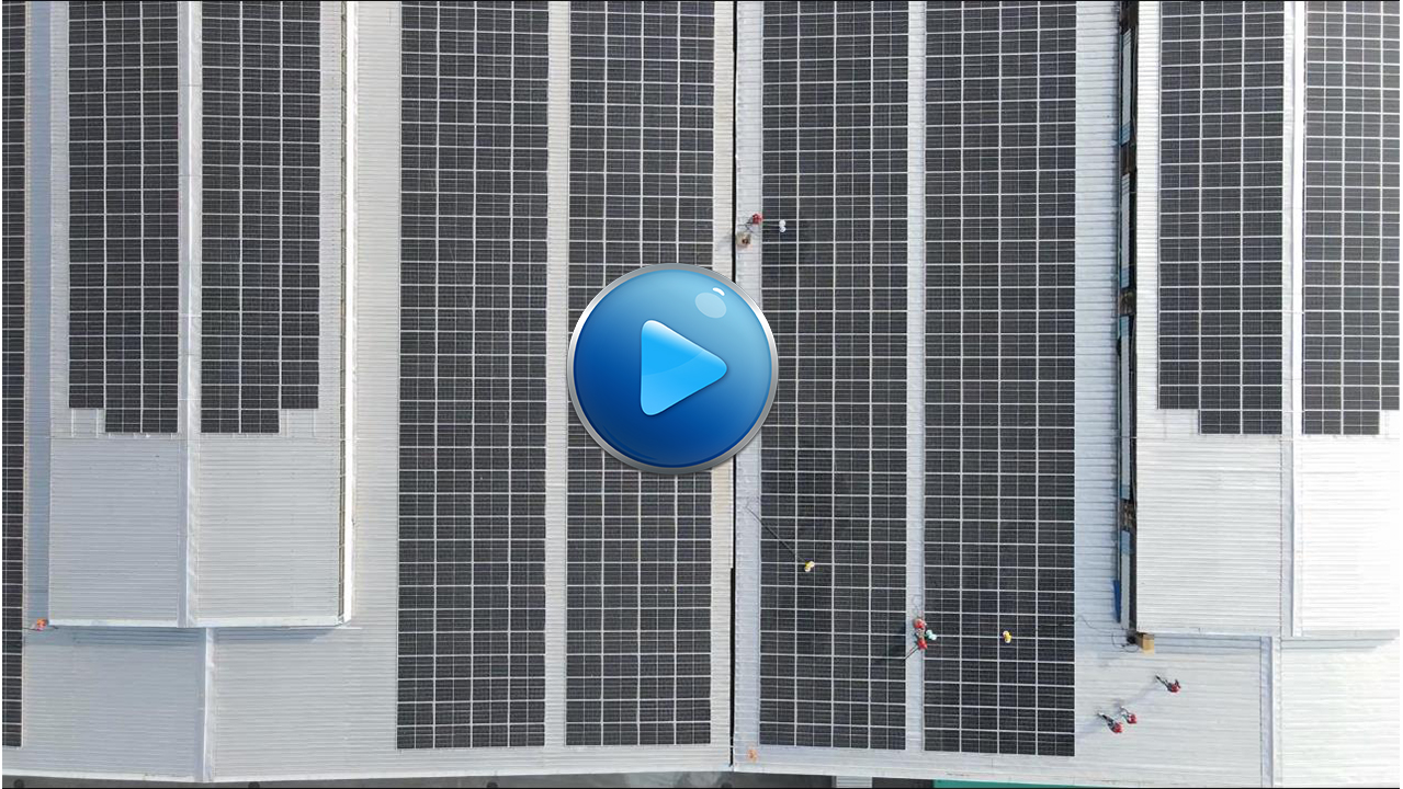 Working Aerial Video of Solar Cleaning Brush